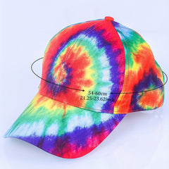 Pride Rainbow Baseball Cap Tie Dye Printed Lightweight Dad Hats