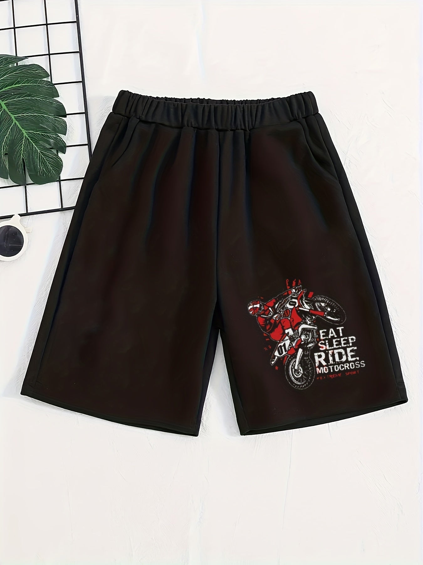 Rooster Motorcycle And Car Print Boys Comfortable Shorts
