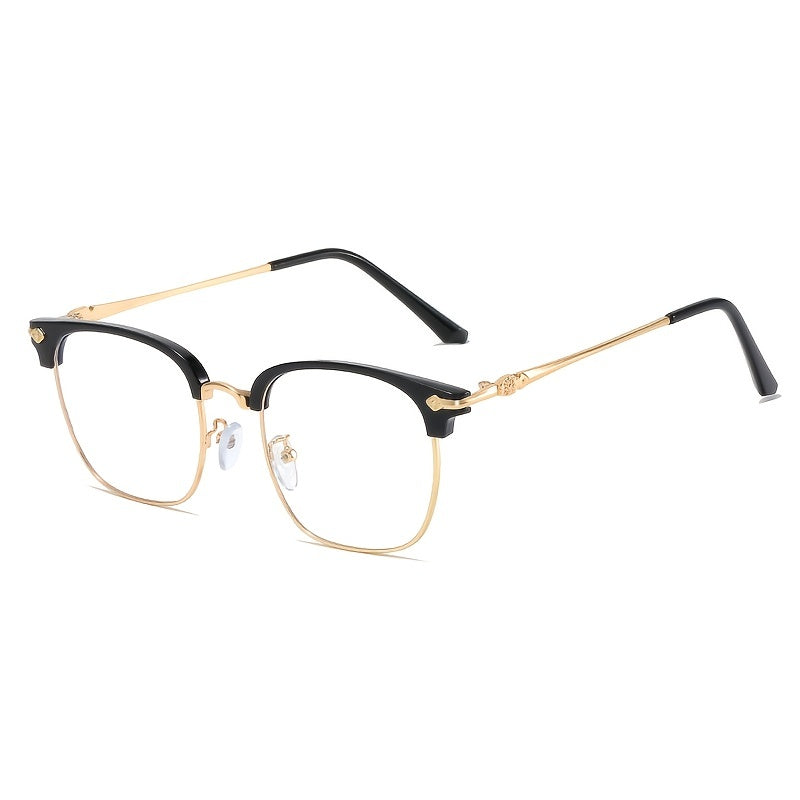 Women's Light Blocking Glasses Crystal Lens Rimless Computer Gaming Eyeglasses