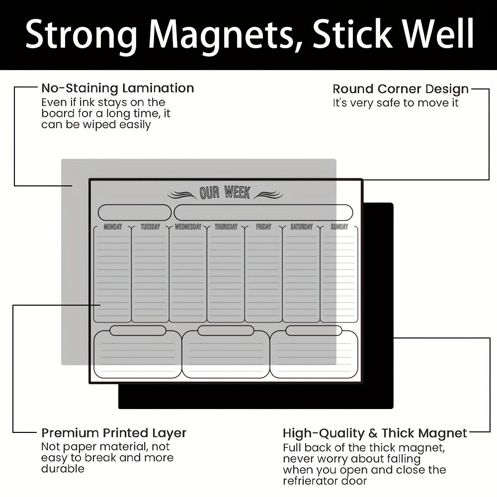 Magnetic Weekly Dry Erase Board Calendar Whiteboard