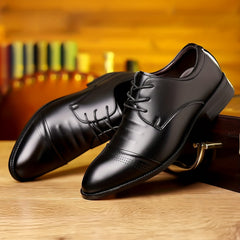 Men's Solid Lace up Rubber Sole Anti skid Oxford Shoes