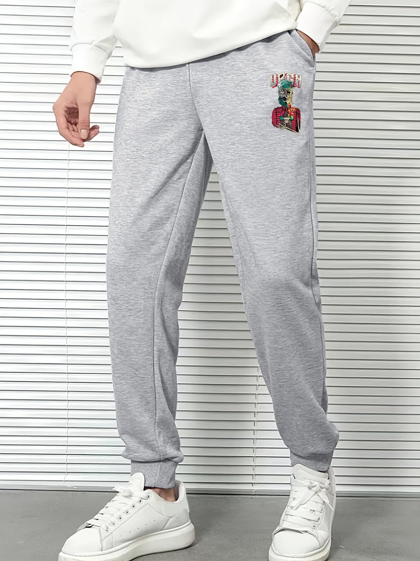 Men's Graphic Print Jogger Pants Stylish Sweatpants