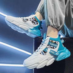 Men's High Top Dad Shoes Lace-up Sneakers Athletic Running Basketball Gym