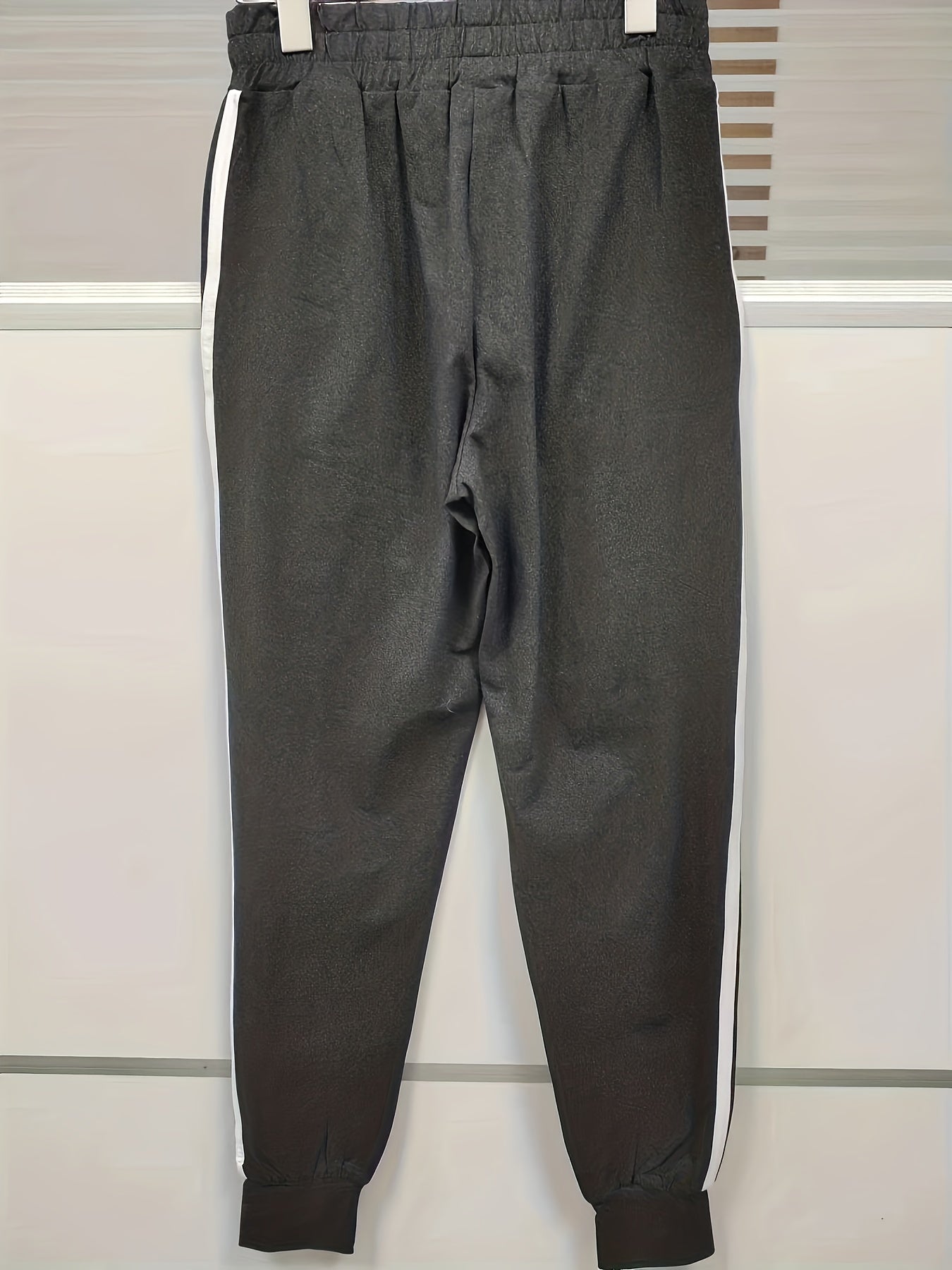 Colorblock Stripe Print High Stretch Trousers