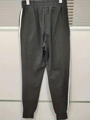 Colorblock Stripe Print High Stretch Trousers