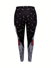 Women's Cat Print High Rise Leggings