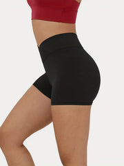 Cross Waist Stretch Biker Shorts