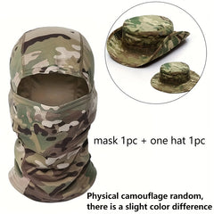 Camouflage Balaclava Cap & Mask Set Outdoor Sports UV Protection