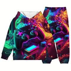 Toddler Boys Game Controller Hoodie & Sweatpants Set