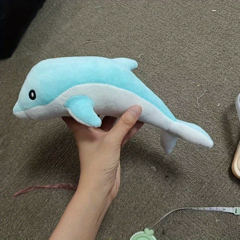 27 Dolphin Plush Toy Soft Stuffed Animal with Eyes Aquariums Home Decor