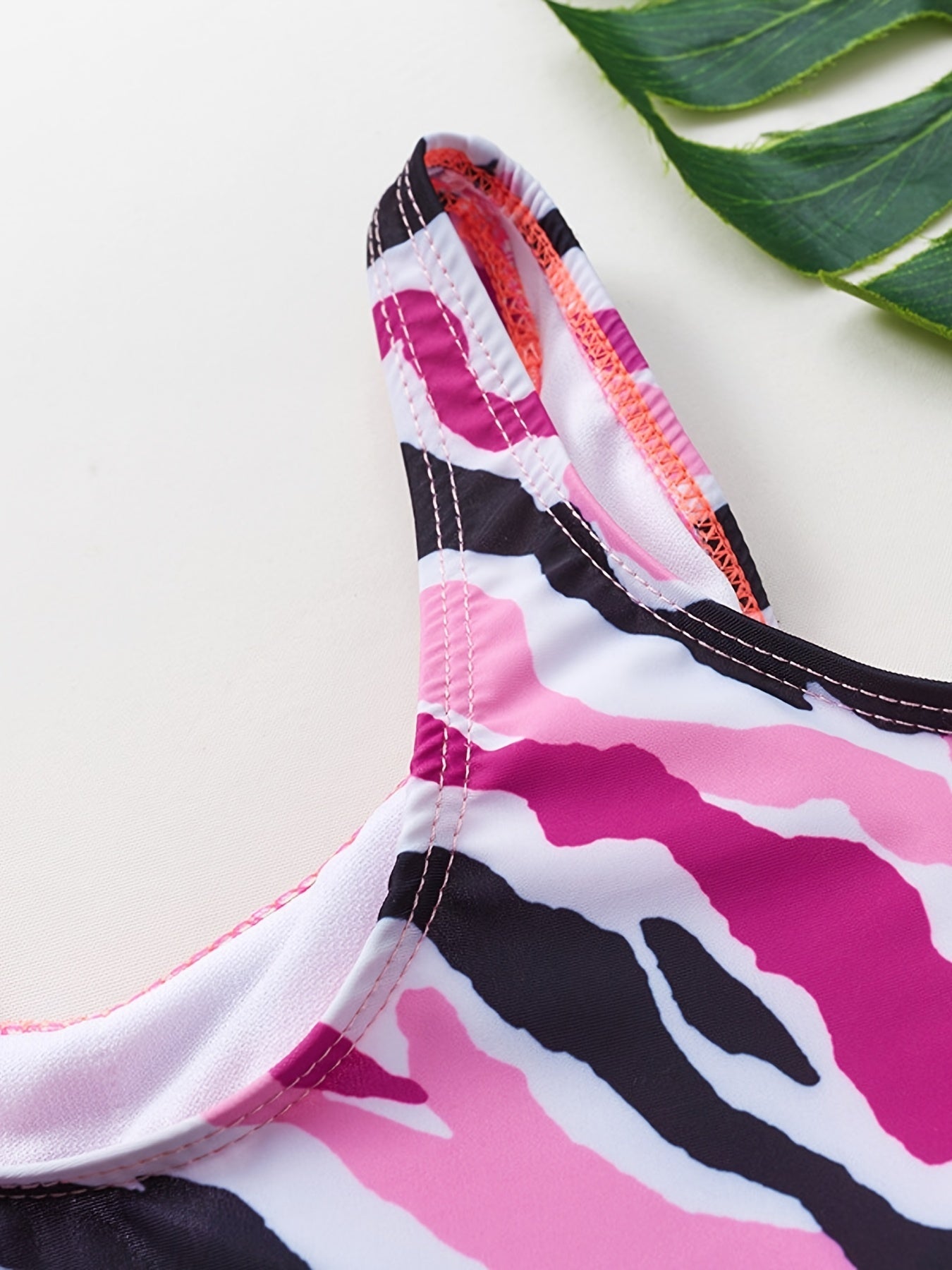 Girls Casual Swimsuit for 5-14 Years Old Kids with Chest Pad