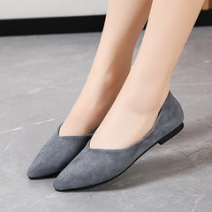 Women's Pointed Toe Ballet Flats Soft Sole Slip On Shoes