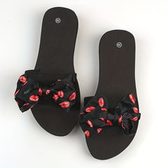 Women's Bowknot Slides Flatform Beach Shoes