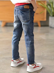 Boys Casual Ripped Denim Long Pants With Pocket for Spring/Autumn