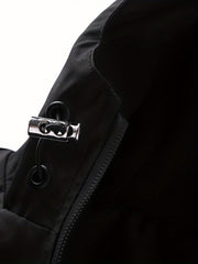 Boys Hooded Jacket Top Zipper Windbreaker Clash Outdoor Warm Fleejsonse Coat