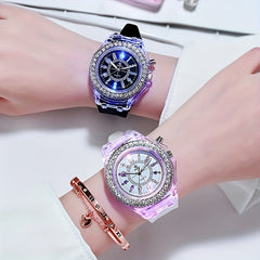 Night Light LED Children's Watch with Rhinestones