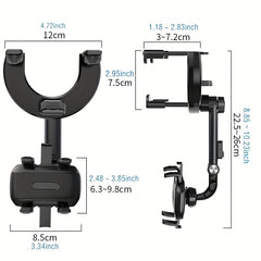 360 Rotatable Car Phone Mount - Perfect RearView Mirror View
