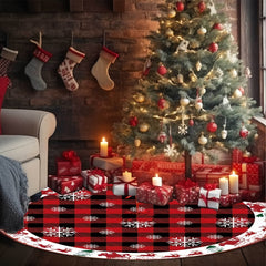 Red Tree Skirt Christmas Decorations Farmhouse Christmas Decor