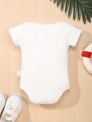 Christmas Baby Cotton Bodysuits Merry Christmas Colorful Letter Print