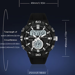 SANDA Boy's Dual Display LED Digital Watch Waterproof