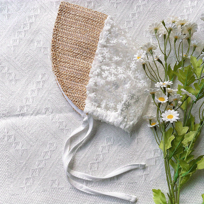 Newborn Daisy Heart Sun Hat for Beach Vacation