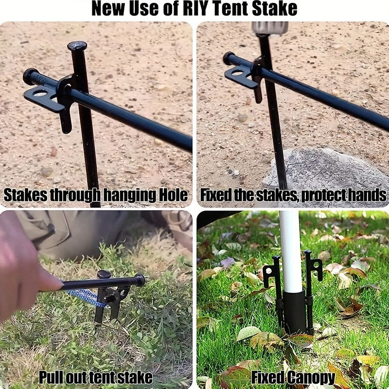 8pcs 12 Inch Steel Tent Stakes for Unbreakable Camping