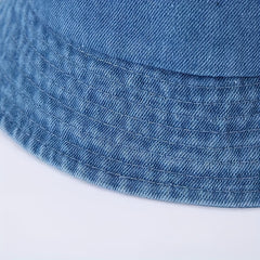 Denim Bucket Hat Distressed Sunshade Basin Hat Unisex Fisherman Cap