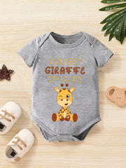 Baby Boys Giraffe Short Sleeve Onesie