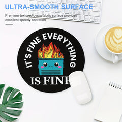 Round Mouse Pad Mouse Mat Washable Mousepads Non Slip Rubber Base