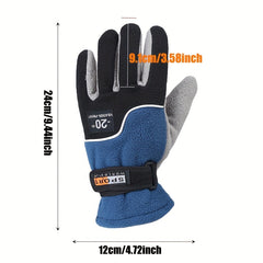 Fleece Gloves Full Finger Autumn Winter Warm Outdoor Cycling Long Finger Gloves
