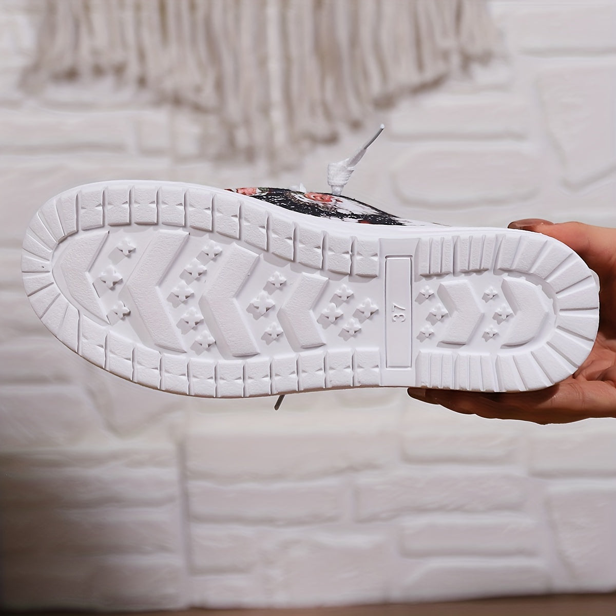 Christmas Santa Print Soft Sole Canvas Sneakers