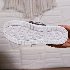 Christmas Santa Print Soft Sole Canvas Sneakers