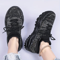 Women's Chunky Lace-up Sneakers for Outdoor Running