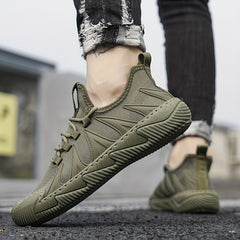 Men's Slip-on Sneakers with Shoelaces Lightweight Shoes