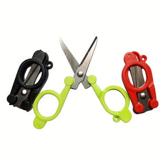 Compact Stainless Steel Folding Scissors for Travel and Outdoor Activities