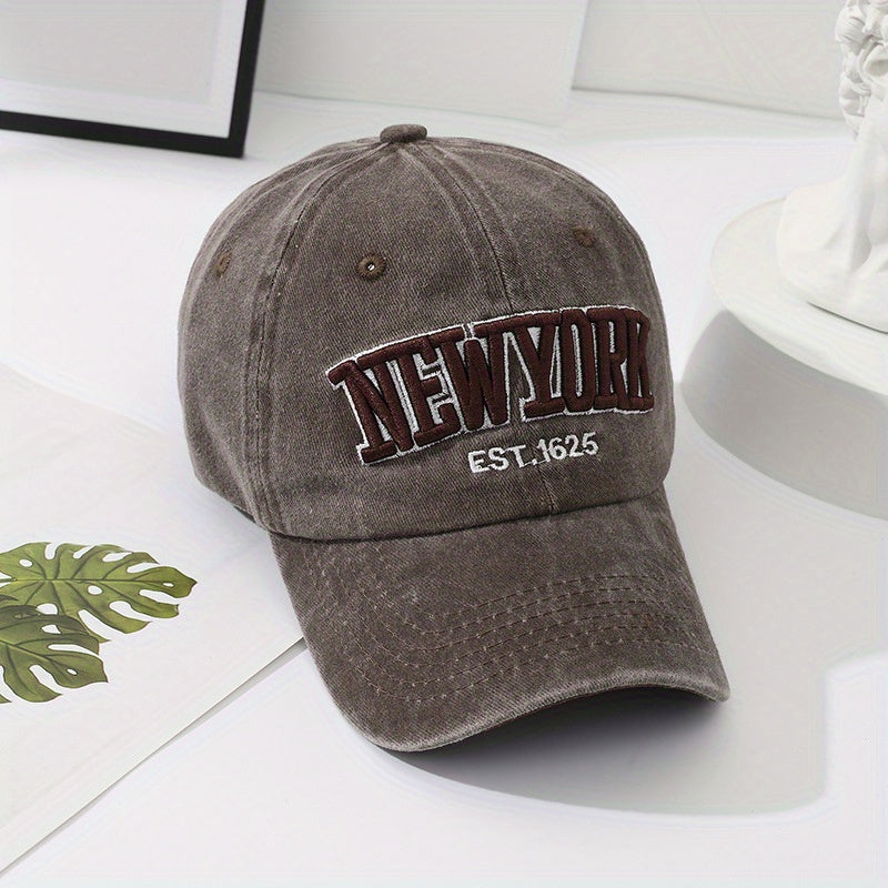Vintage Embroidered Peaked Cap Unisex Baseball Cap
