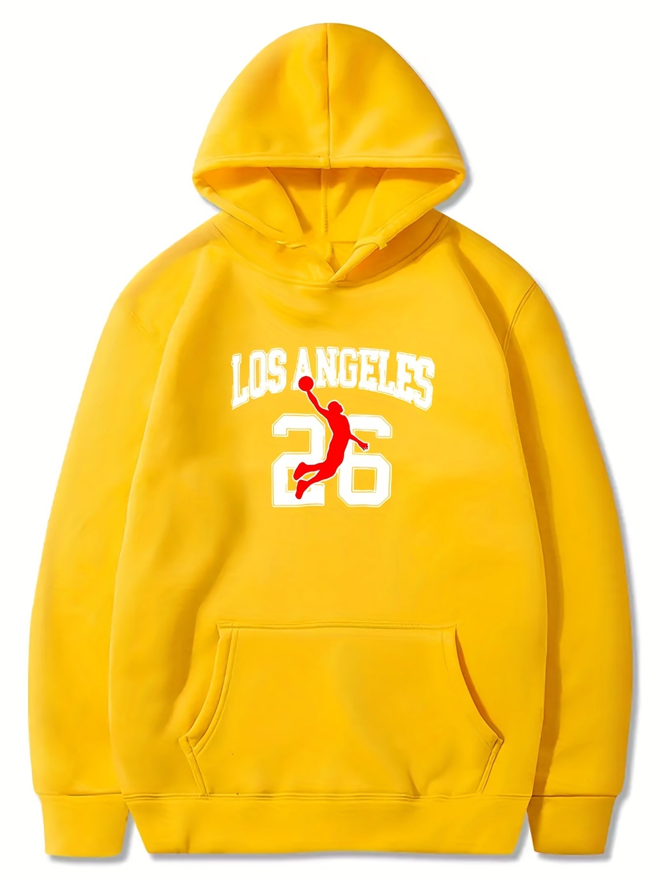 LOS ANGELES Letter Print Boys Hooded Sweatshirt