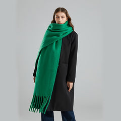 Winter Thick Tassel Scarf Warm Fuzzy Cold Windproof Chunky Scarf