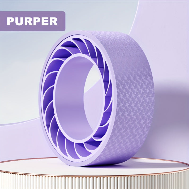 1pc PVC Double Layer Yoga Wheel Non-slip Roller Pilates Equipment