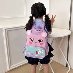 Kids Cartoon Rabbit Print Backpack Lightweight Large Capacity