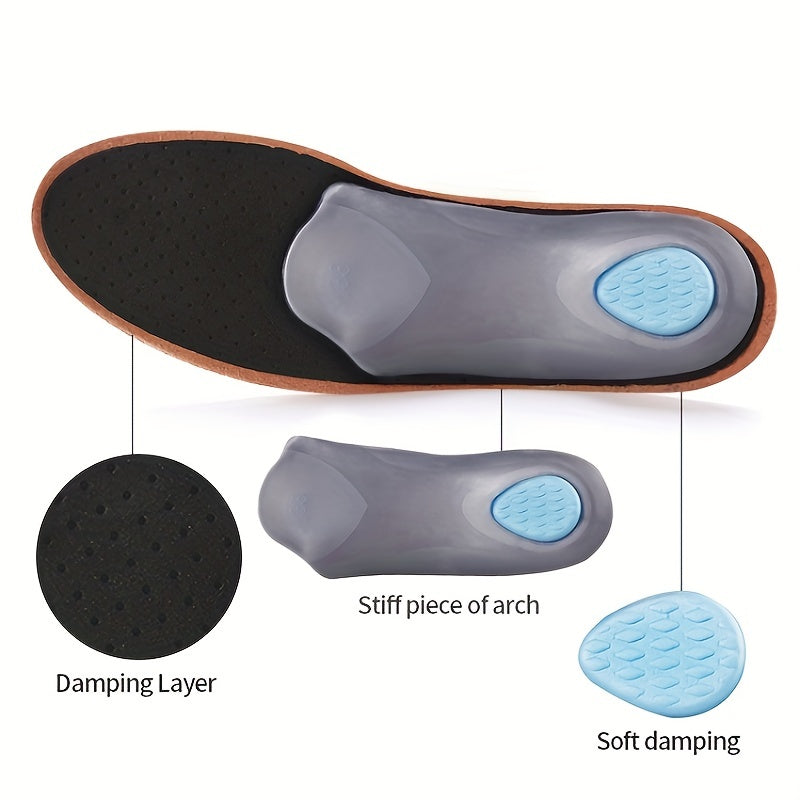 Leather Orthotic Insole Arch Support Shoes Men Women Plantar Fasciitis