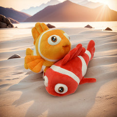 Ocean Series Plush Toy Clown Fish 4 inch 8 inch Fine Velvet Small Pendant