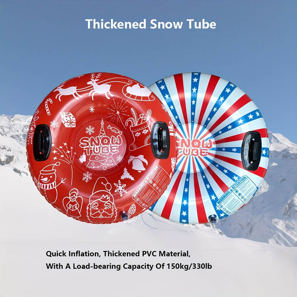 Thickened PVC Inflatable Skiing Ring Cold Resistant Outdoor Snowboard Cushion