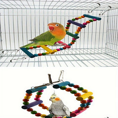 Colorful Beaded Bird Climbing Ladder Parrot Chew Toy