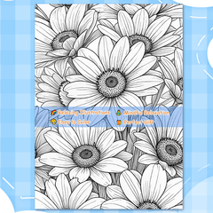 Flowers Adult Coloring Book Pink & Purple Floral Perfect Gift Holidays Birthdays