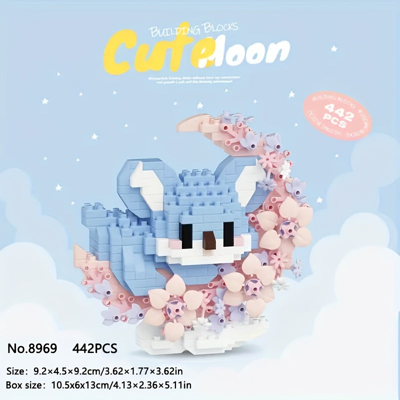 400 pcs DIY Particle Building Blocks Flowers Moonlight Mini Animal Series