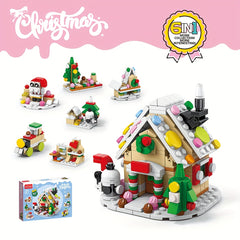 Christmas Gingerbread House Building Blocks DIY House Model