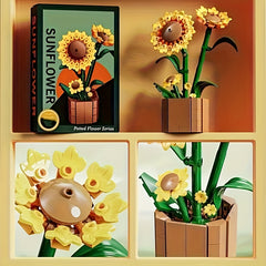 Building Blocks Flower Bouquet Assembly Set Plant Series Construction