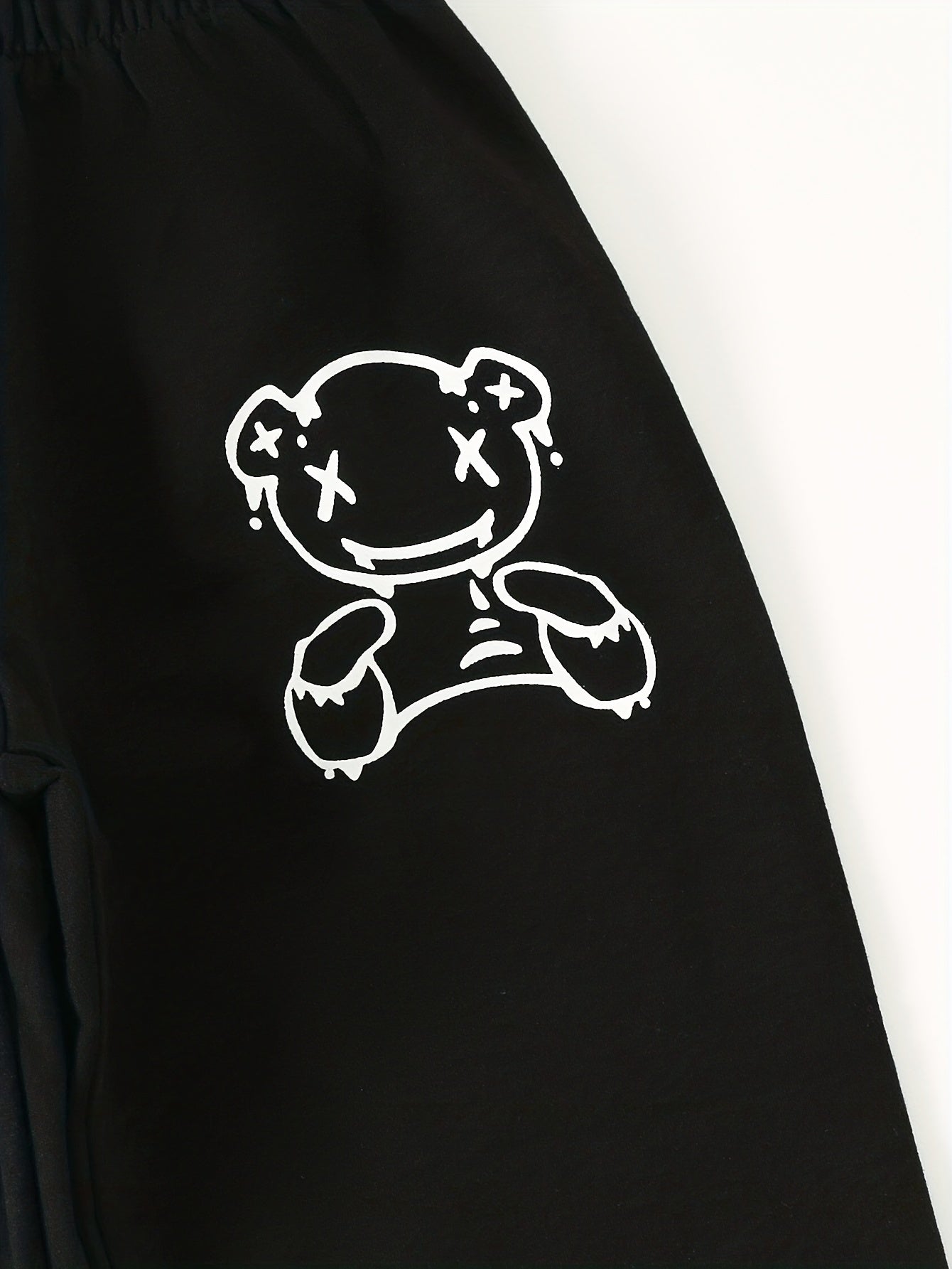 Boy's Bear Print Stretch Pants for Spring and Fall
