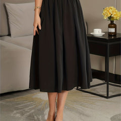 Solid Casual Midi Skirt for Women
